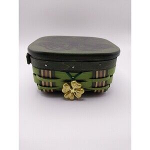 2014 Longaberger Irish legend Basket Embroider Liner Protector EUC!!